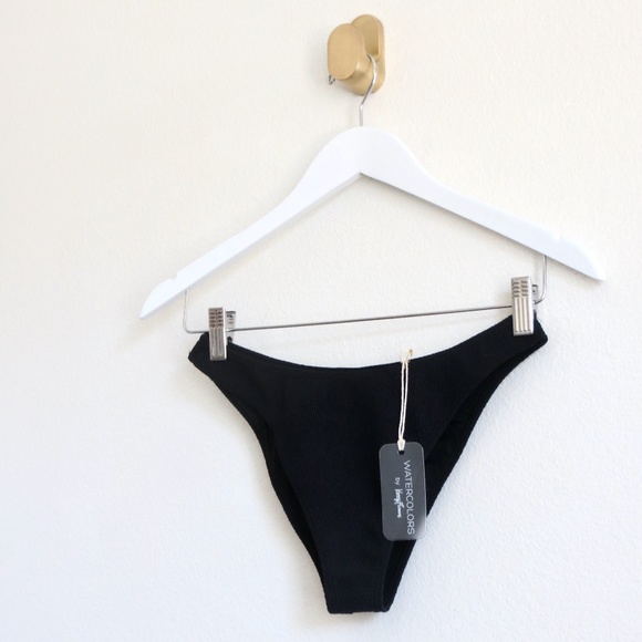 NEW! Kenny Flowers The MYKONOS Textured Sporty Bikini Bottom Black SZ S, M - Picture 10 of 14